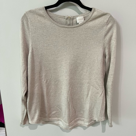 Chico's Tops - Chico's Metallic Sweater